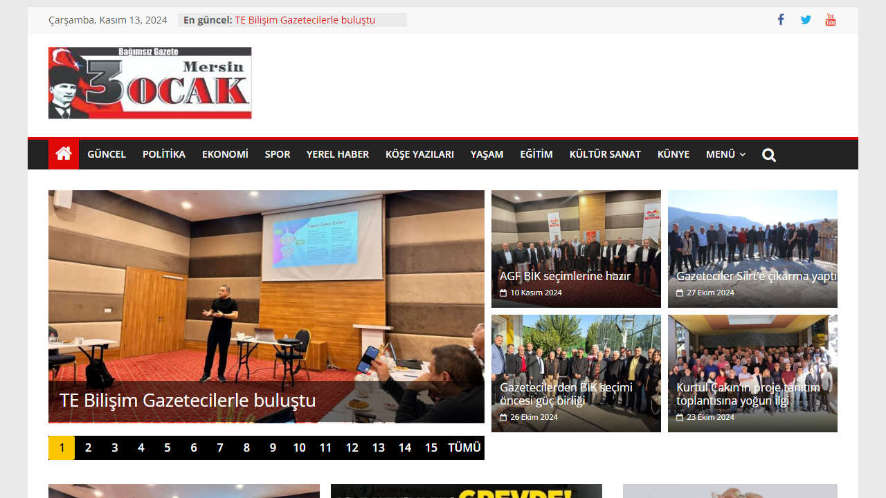 - Mersin'in Gazetesi 3 Ocak