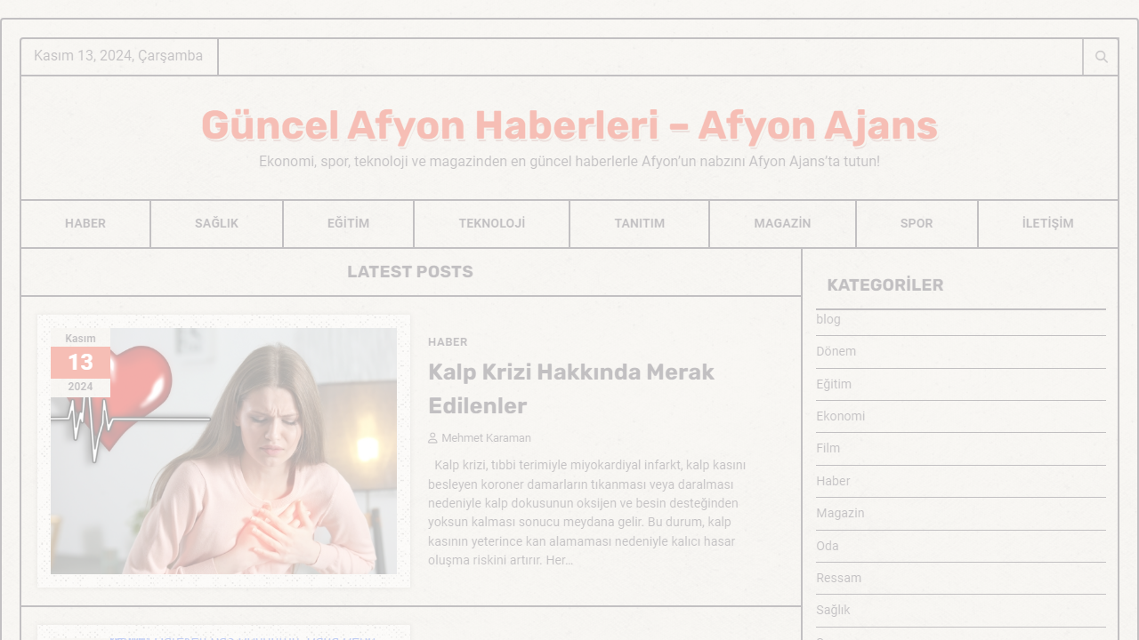 Güncel Afyon Haberleri - Afyon Ajans - Ekonomi, spor, teknoloji ve magazinden en güncel haberlerle Afyon'un nabzını Afyon Ajans'ta tutun!