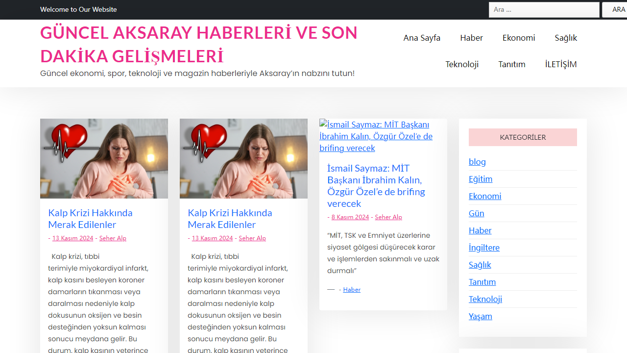Güncel Aksaray Haberleri ve Son Dakika Gelişmeleri - Güncel ekonomi, spor, teknoloji ve magazin haberleriyle Aksaray’ın nabzını tutun!