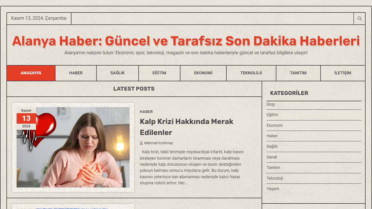 Alanya Haber: Güncel ve Tarafsız Son Dakika Haberleri - Alanya'nın nabzını tutun: Ekonomi, spor, teknoloji, magazin ve son dakika haberleriyle güncel ve tarafsız bilgilere ulaşın!