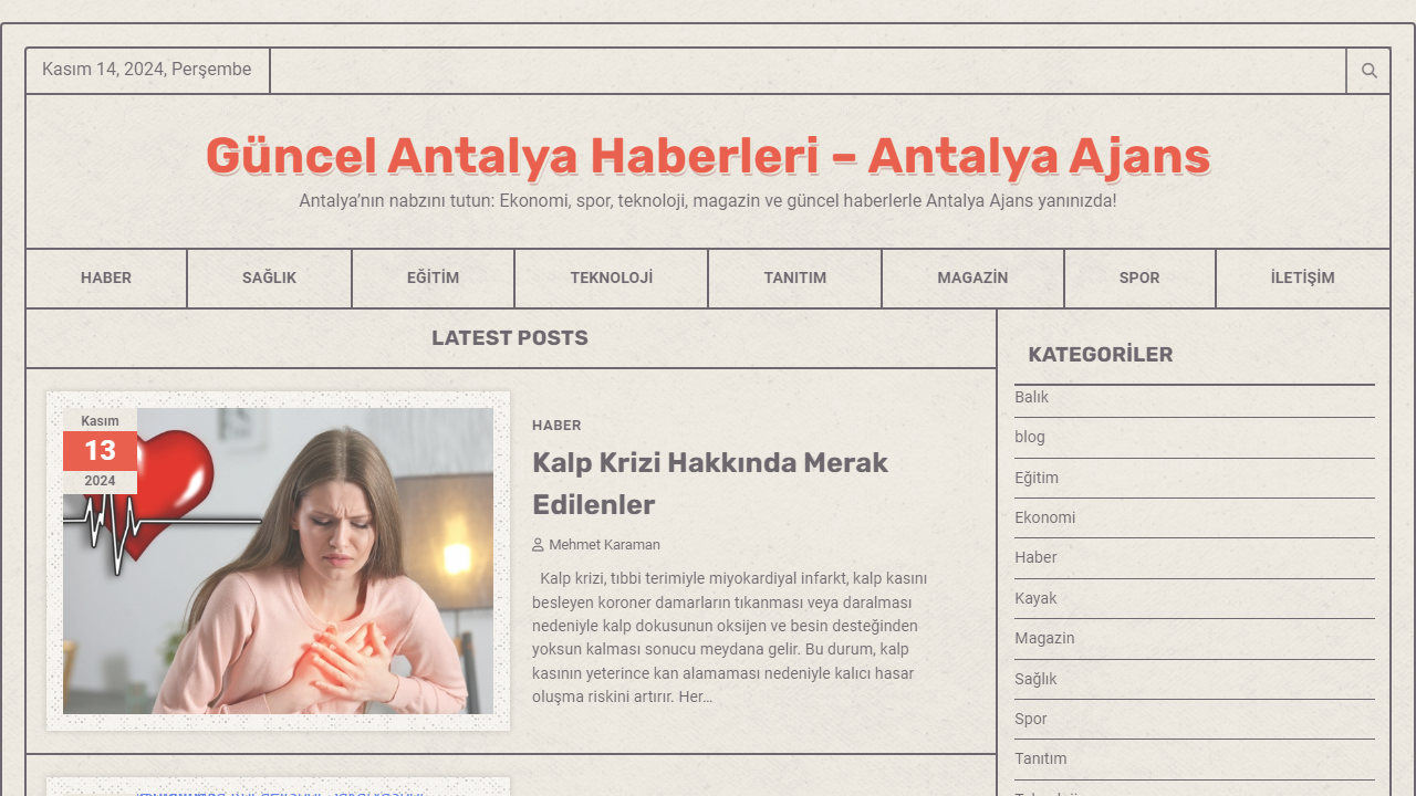 Güncel Antalya Haberleri - Antalya Ajans - Antalya'nın nabzını tutun: Ekonomi, spor, teknoloji, magazin ve güncel haberlerle Antalya Ajans yanınızda!