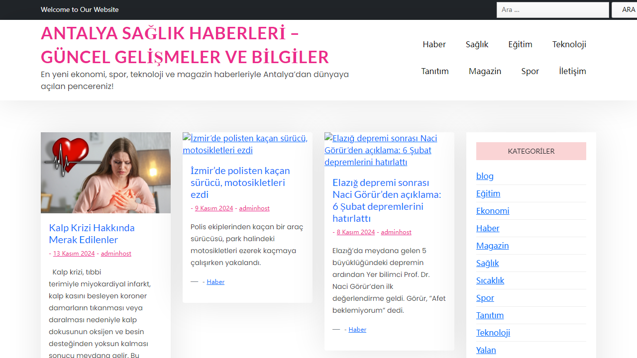 Antalya Sağlık Haberleri - Güncel Gelişmeler ve Bilgiler - En yeni ekonomi, spor, teknoloji ve magazin haberleriyle Antalya'dan dünyaya açılan pencereniz!