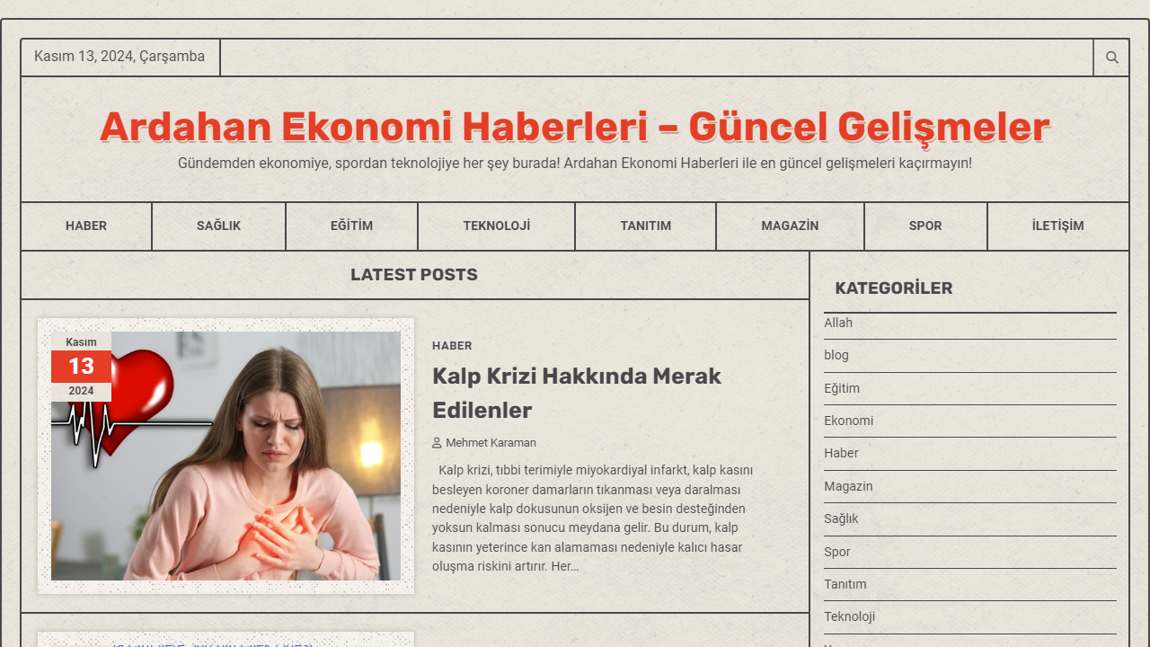Ardahan Ekonomi Haberleri - Güncel Gelişmeler - Gündemden ekonomiye, spordan teknolojiye her şey burada! Ardahan Ekonomi Haberleri ile en güncel gelişmeleri kaçırmayın!