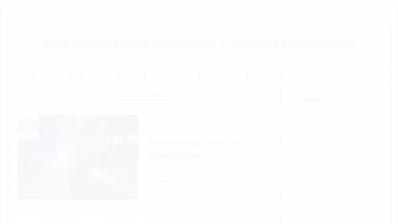 Ardahan Kültür Haberleri - Güncel Gelişmeler - Ekonomi, spor, teknoloji ve magazinden güncel haberlere; Ardahan Kültür Haberleri ile dünyanın nabzını tutun!