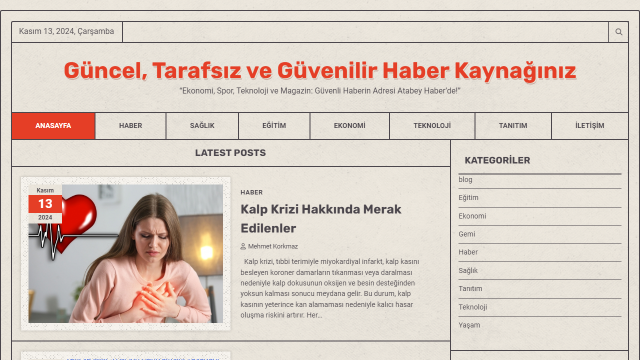 Güncel, Tarafsız ve Güvenilir Haber Kaynağınız - "Ekonomi, Spor, Teknoloji ve Magazin: Güvenli Haberin Adresi Atabey Haber'de!"
