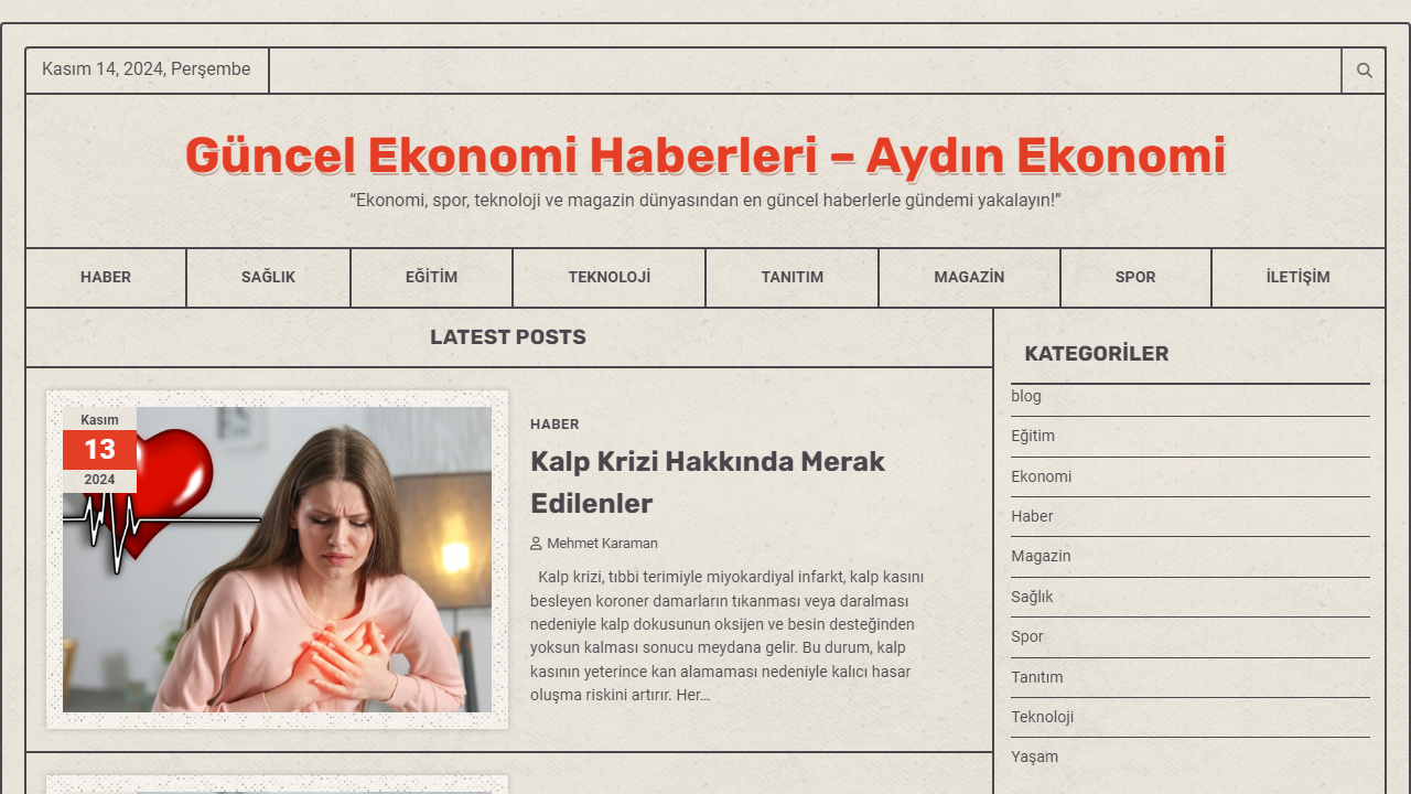 Güncel Ekonomi Haberleri - Aydın Ekonomi - "Ekonomi, spor, teknoloji ve magazin dünyasından en güncel haberlerle gündemi yakalayın!"