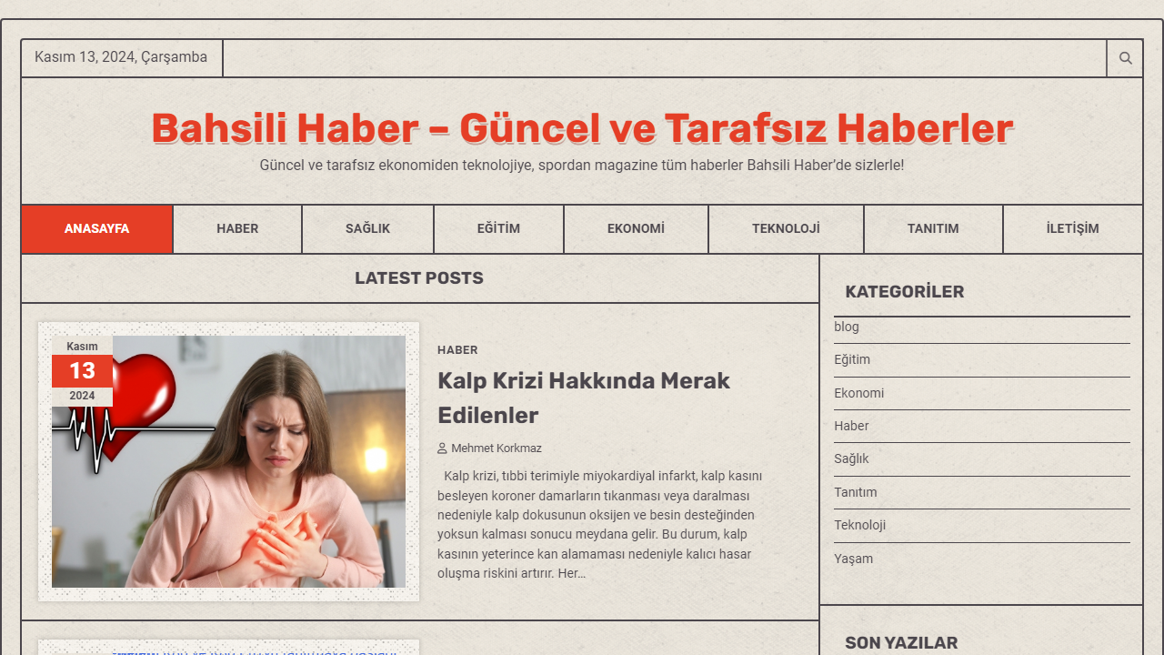 Bahsili Haber - Güncel ve Tarafsız Haberler - Güncel ve tarafsız ekonomiden teknolojiye, spordan magazine tüm haberler Bahsili Haber'de sizlerle!