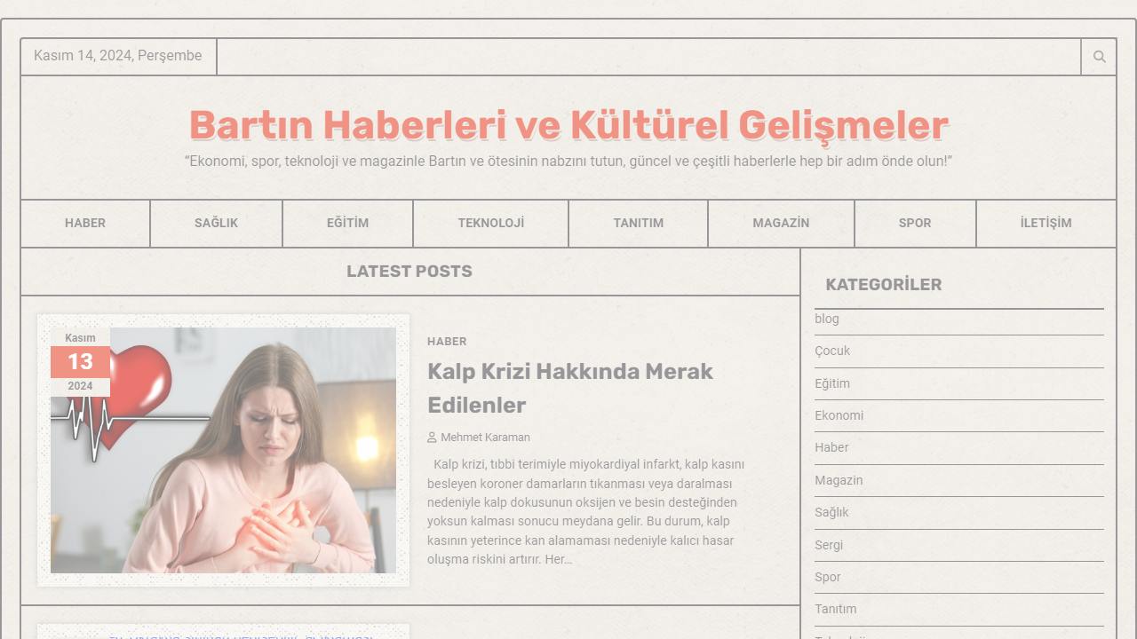 Bartın Haberleri ve Kültürel Gelişmeler - "Ekonomi, spor, teknoloji ve magazinle Bartın ve ötesinin nabzını tutun, güncel ve çeşitli haberlerle hep bir adım önde olun!"