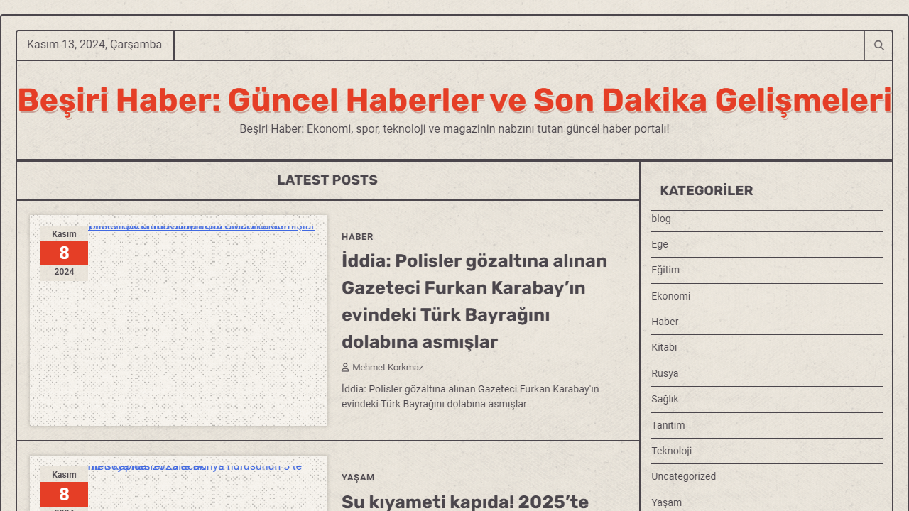 Beşiri Haber: Güncel Haberler ve Son Dakika Gelişmeleri – Beşiri Haber: Ekonomi, spor, teknoloji ve magazinin nabzını tutan güncel haber portalı!