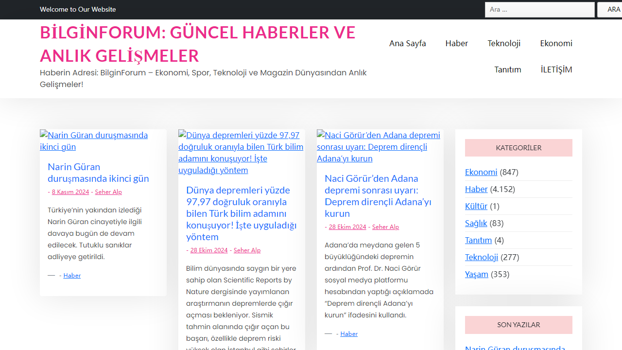 BilginForum: Güncel Haberler ve Anlık Gelişmeler - Haberin Adresi: BilginForum - Ekonomi, Spor, Teknoloji ve Magazin Dünyasından Anlık Gelişmeler!