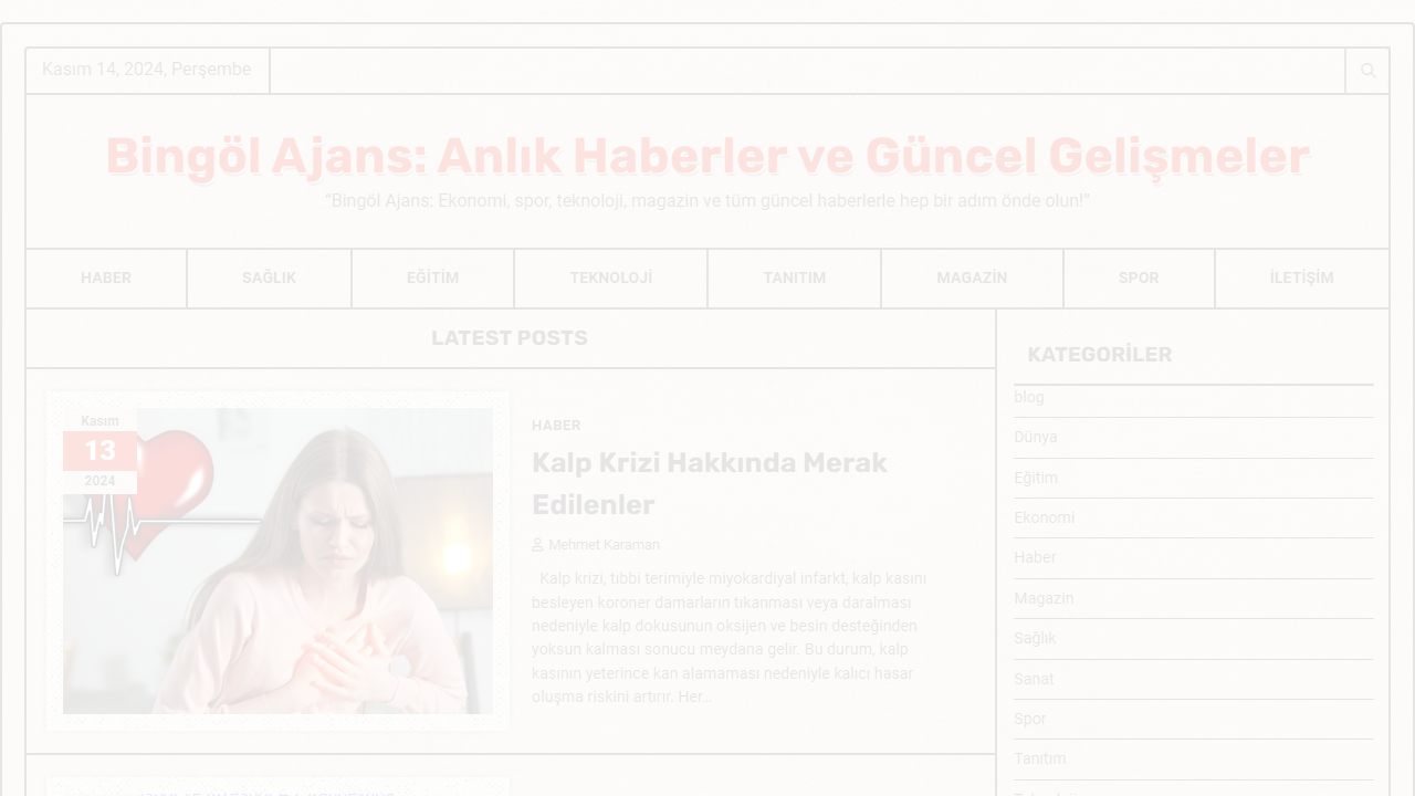 Bingöl Ajans: Anlık Haberler ve Güncel Gelişmeler - "Bingöl Ajans: Ekonomi, spor, teknoloji, magazin ve tüm güncel haberlerle hep bir adım önde olun!"