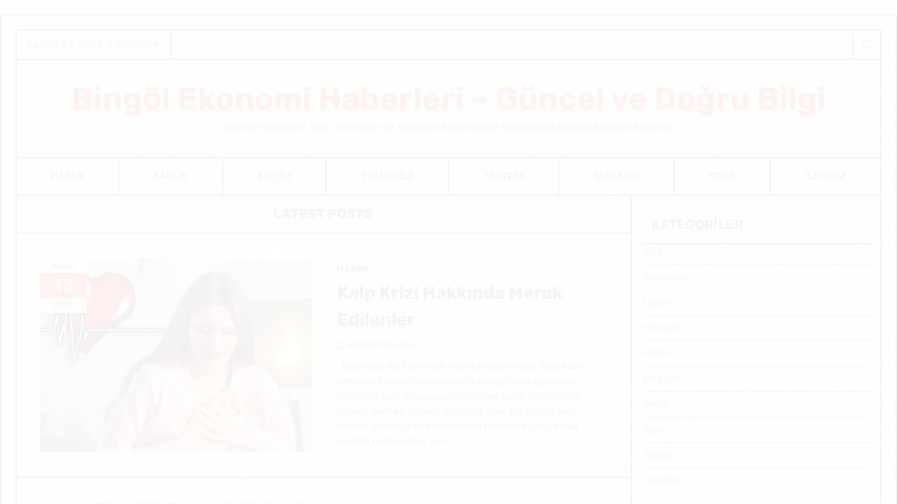 Bingöl Ekonomi Haberleri - Güncel ve Doğru Bilgi - Güncel ekonomi, spor, teknoloji ve magazin haberleriyle Bingöl'den dünyaya açılan kapınız!