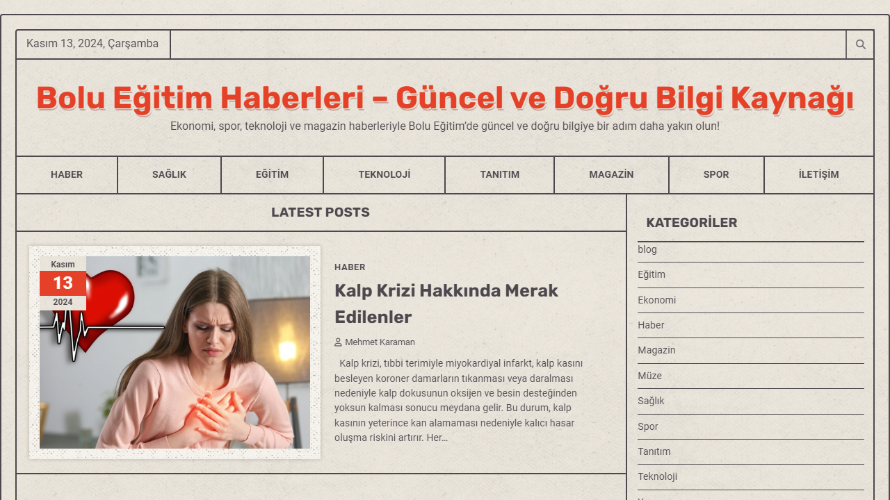 Bolu Eğitim Haberleri - Güncel ve Doğru Bilgi Kaynağı - Ekonomi, spor, teknoloji ve magazin haberleriyle Bolu Eğitim'de güncel ve doğru bilgiye bir adım daha yakın olun!