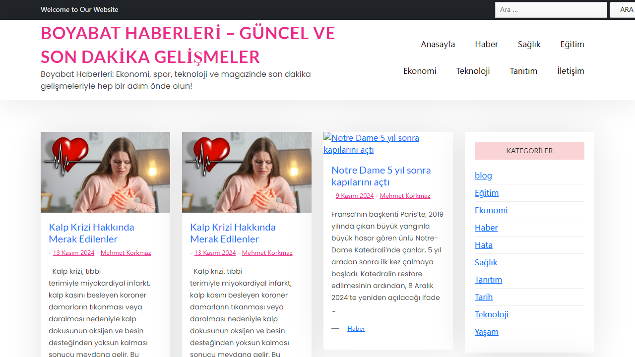 Boyabat Haberleri - Güncel ve Son Dakika Gelişmeler - Boyabat Haberleri: Ekonomi, spor, teknoloji ve magazinde son dakika gelişmeleriyle hep bir adım önde olun!