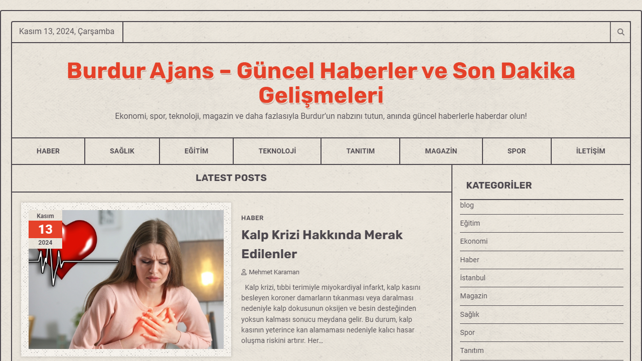 Burdur Ajans - Güncel Haberler ve Son Dakika Gelişmeleri - Ekonomi, spor, teknoloji, magazin ve daha fazlasıyla Burdur'un nabzını tutun, anında güncel haberlerle haberdar olun!