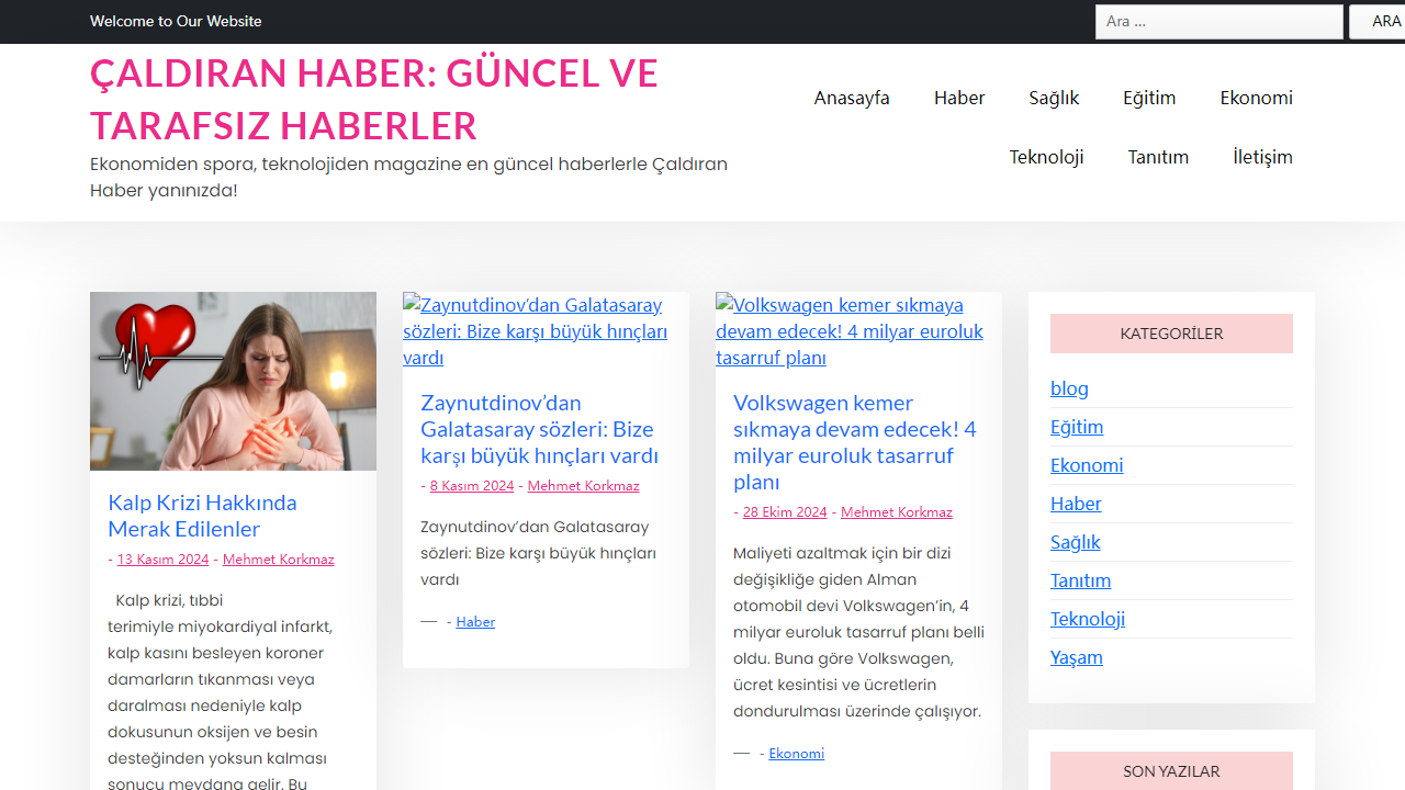 Çaldıran Haber: Güncel ve Tarafsız Haberler - Ekonomiden spora, teknolojiden magazine en güncel haberlerle Çaldıran Haber yanınızda!