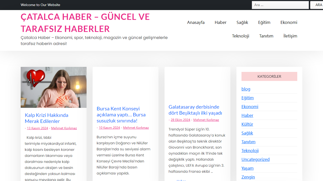 Çatalca Haber - Güncel ve Tarafsız Haberler - Çatalca Haber - Ekonomi, spor, teknoloji, magazin ve güncel gelişmelerle tarafsız haberin adresi!