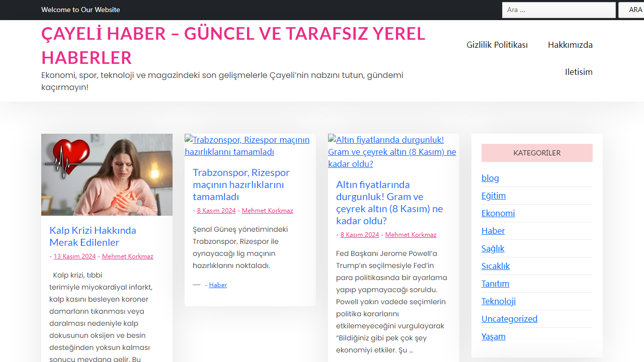 Çayeli Haber - Güncel ve Tarafsız Yerel Haberler - Ekonomi, spor, teknoloji ve magazindeki son gelişmelerle Çayeli'nin nabzını tutun, gündemi kaçırmayın!