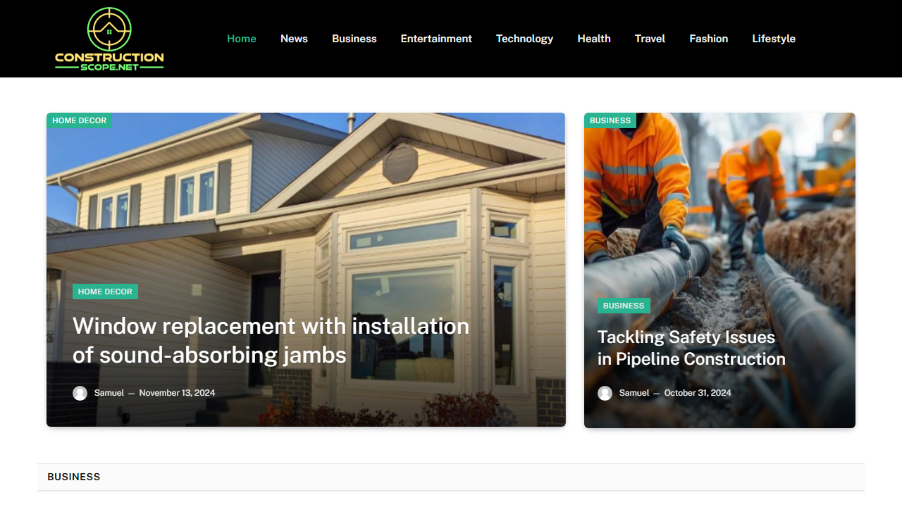Constructionscope.net – Popular Magazine Website