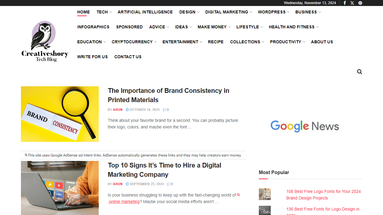 Creativeshory - Tech Blog