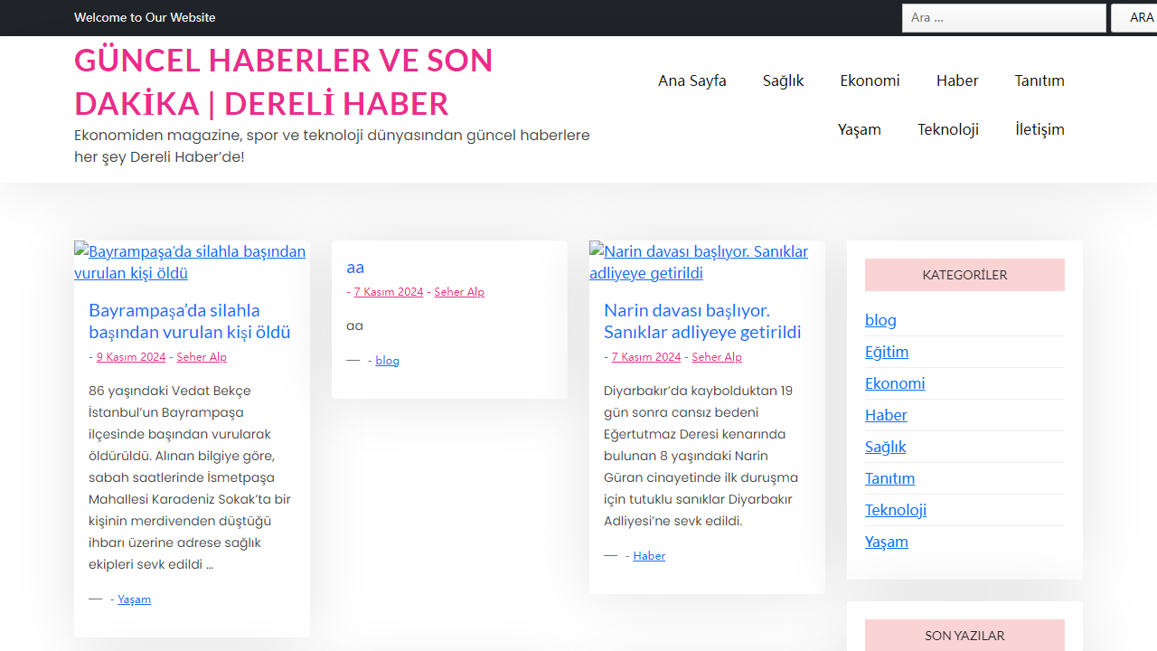 Güncel Haberler ve Son Dakika | Dereli Haber - Ekonomiden magazine, spor ve teknoloji dünyasından güncel haberlere her şey Dereli Haber’de!