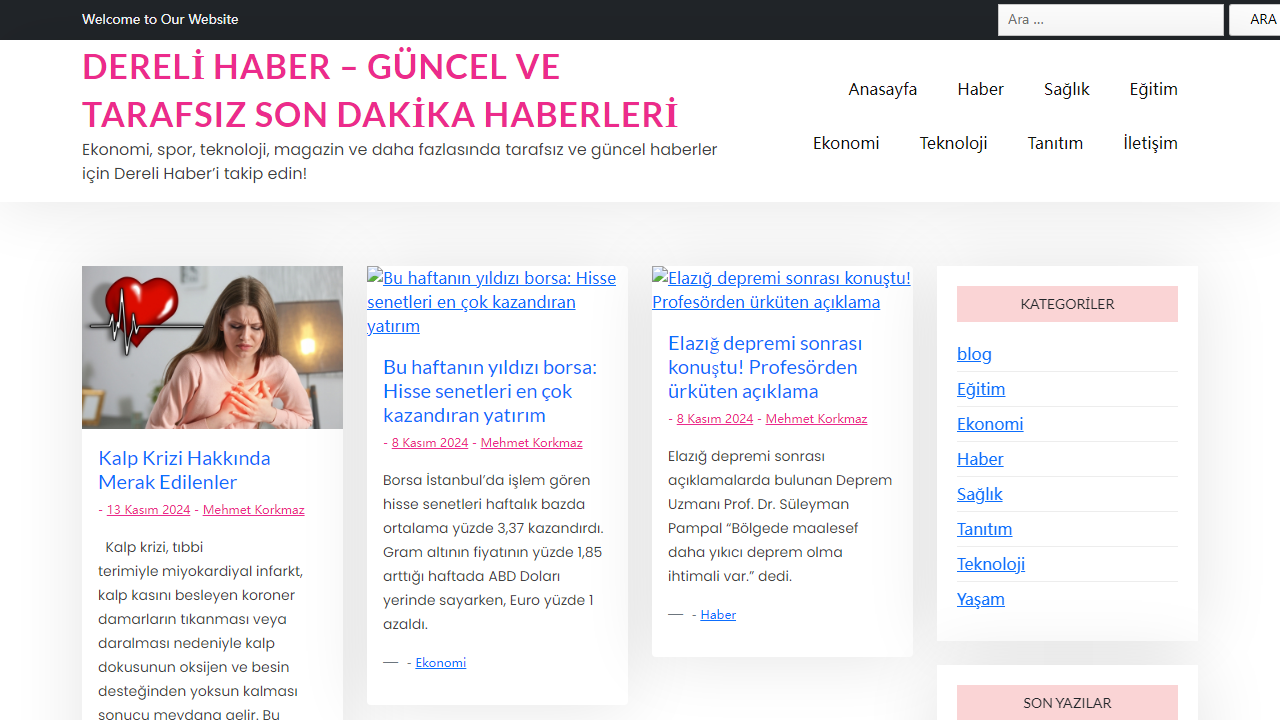 Dereli Haber - Güncel ve Tarafsız Son Dakika Haberleri - Ekonomi, spor, teknoloji, magazin ve daha fazlasında tarafsız ve güncel haberler için Dereli Haber'i takip edin!