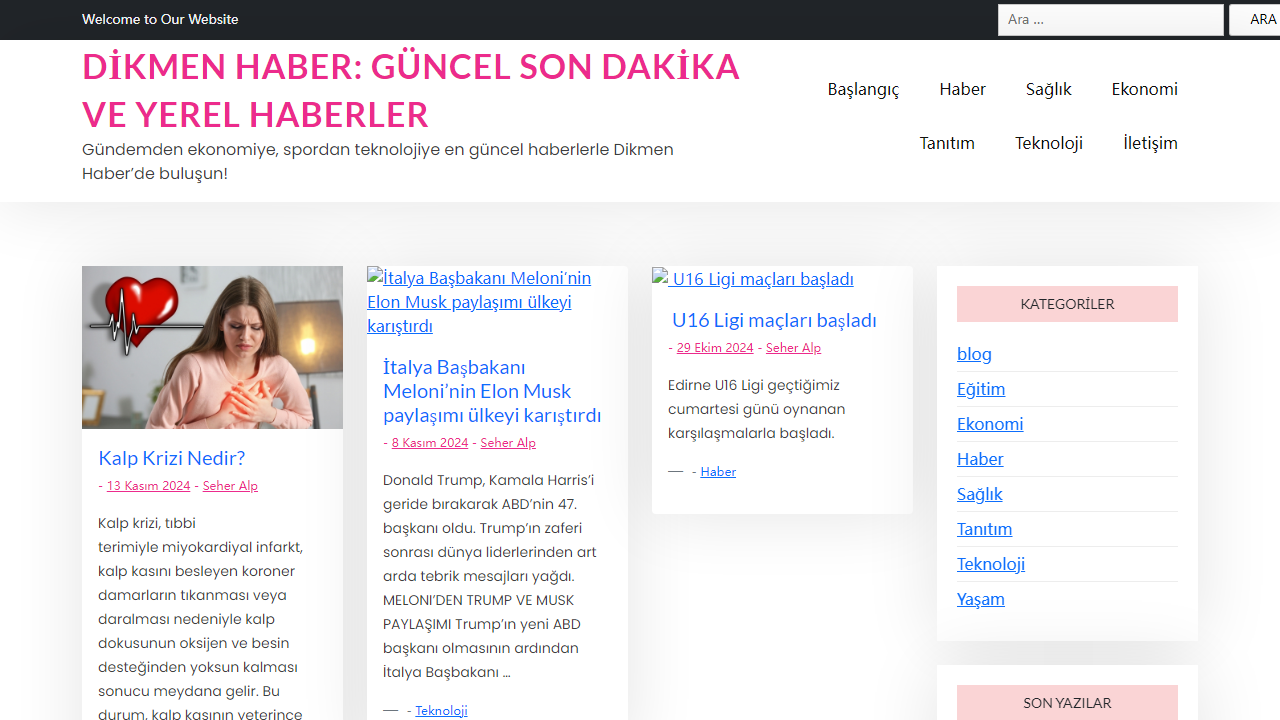 Dikmen Haber: Güncel Son Dakika ve Yerel Haberler - Gündemden ekonomiye, spordan teknolojiye en güncel haberlerle Dikmen Haber'de buluşun!