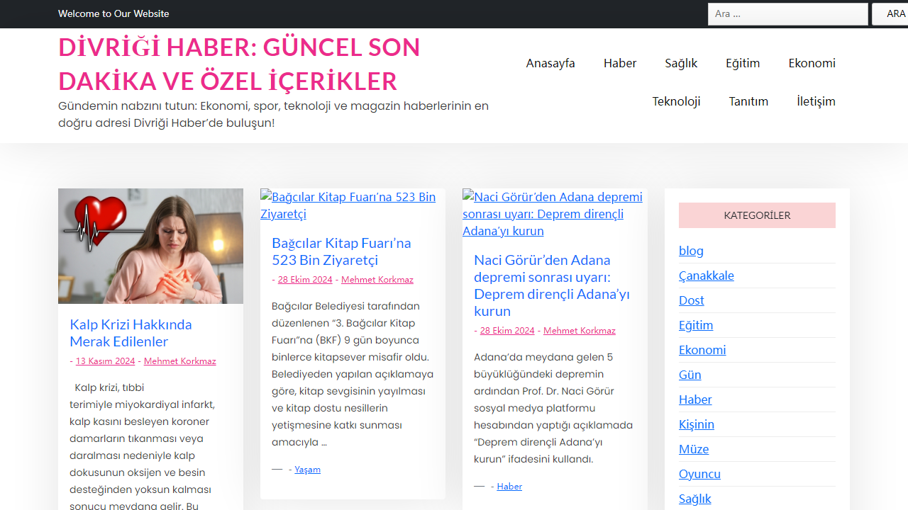 Divriği Haber: Güncel Son Dakika ve Özel İçerikler - Gündemin nabzını tutun: Ekonomi, spor, teknoloji ve magazin haberlerinin en doğru adresi Divriği Haber'de buluşun!