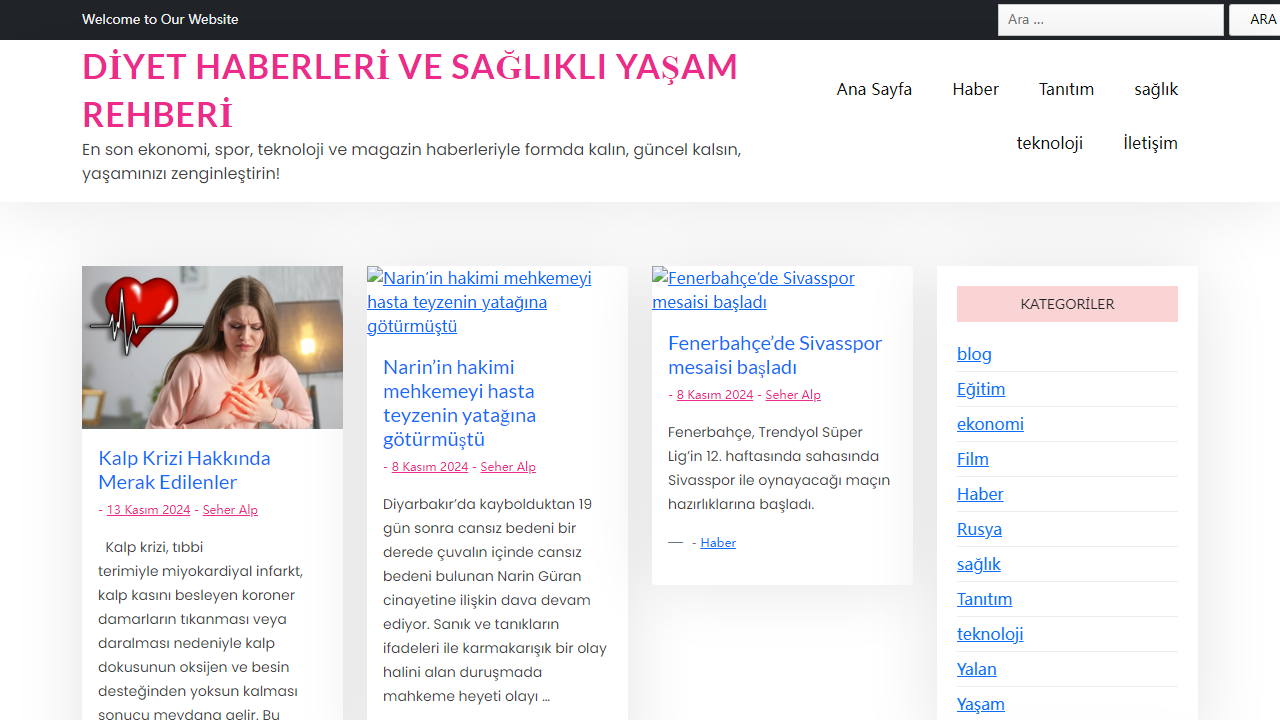 Diyet Haberleri ve Sağlıklı Yaşam Rehberi - En son ekonomi, spor, teknoloji ve magazin haberleriyle formda kalın, güncel kalsın, yaşamınızı zenginleştirin!