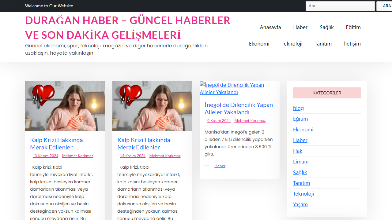 Durağan Haber - Güncel Haberler ve Son Dakika Gelişmeleri - Güncel ekonomi, spor, teknoloji, magazin ve diğer haberlerle durağanlıktan uzaklaşın, hayata yakınlaşın!