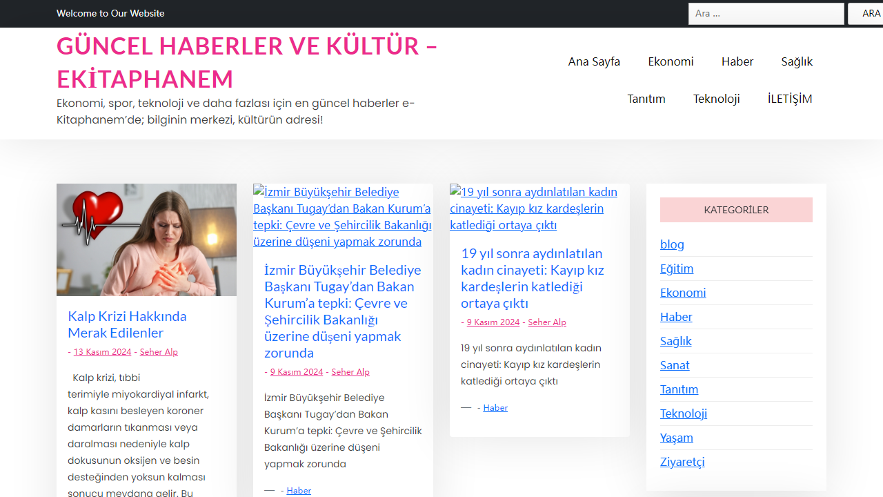 Güncel Haberler ve Kültür - eKitaphanem - Ekonomi, spor, teknoloji ve daha fazlası için en güncel haberler e-Kitaphanem'de; bilginin merkezi, kültürün adresi!