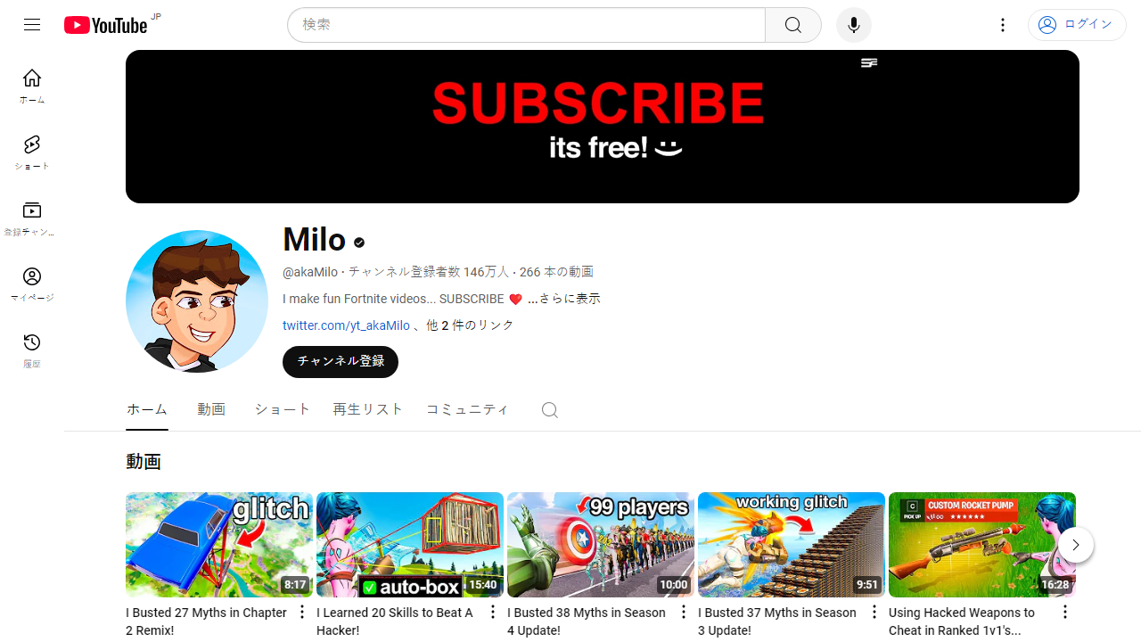 https://www.youtube.com/channel/UCFmhLDjF1bB6-rbv9TBqeQg