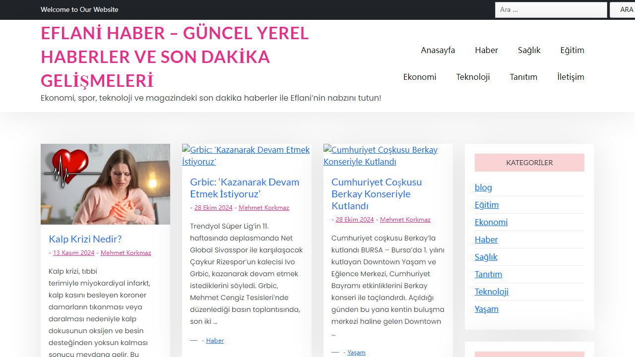 Eflani Haber - Güncel Yerel Haberler ve Son Dakika Gelişmeleri - Ekonomi, spor, teknoloji ve magazindeki son dakika haberler ile Eflani'nin nabzını tutun!