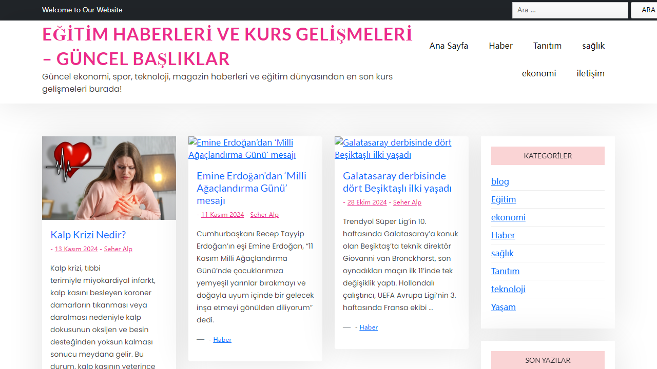 Eğitim Haberleri ve Kurs Gelişmeleri - Güncel Başlıklar - Güncel ekonomi, spor, teknoloji, magazin haberleri ve eğitim dünyasından en son kurs gelişmeleri burada!