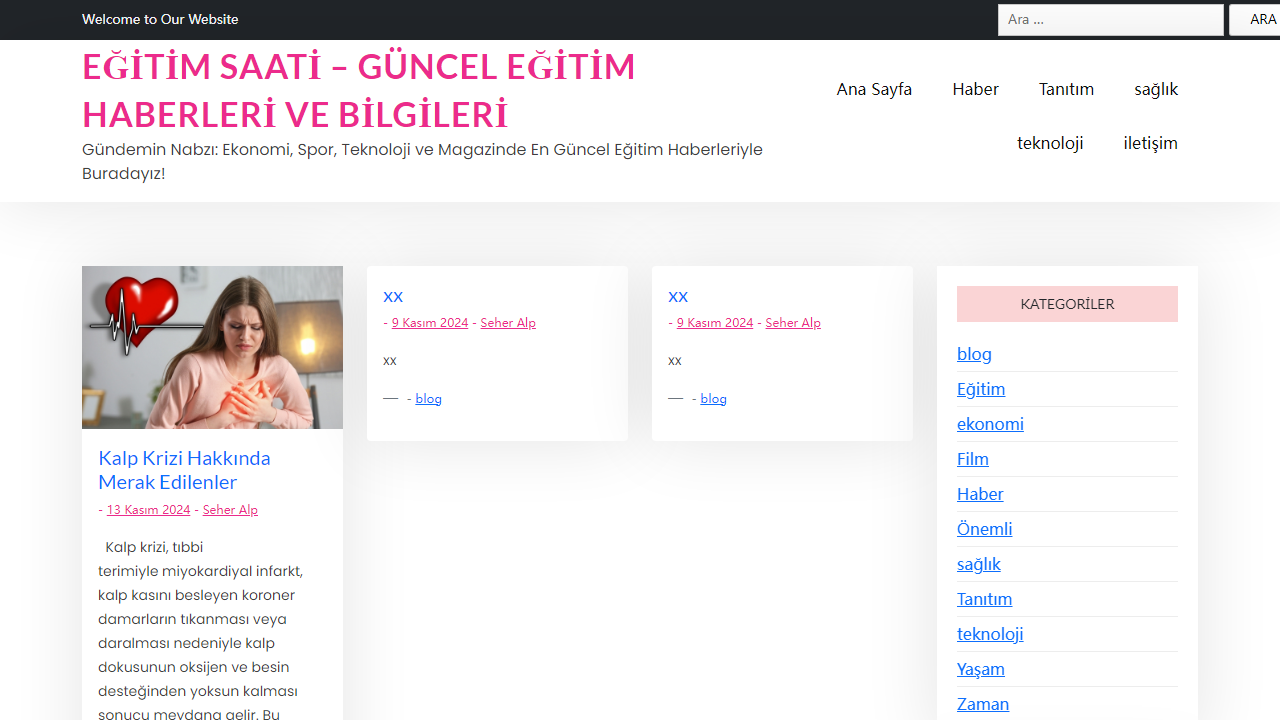 Eğitim Saati - Güncel Eğitim Haberleri ve Bilgileri - Gündemin Nabzı: Ekonomi, Spor, Teknoloji ve Magazinde En Güncel Eğitim Haberleriyle Buradayız!