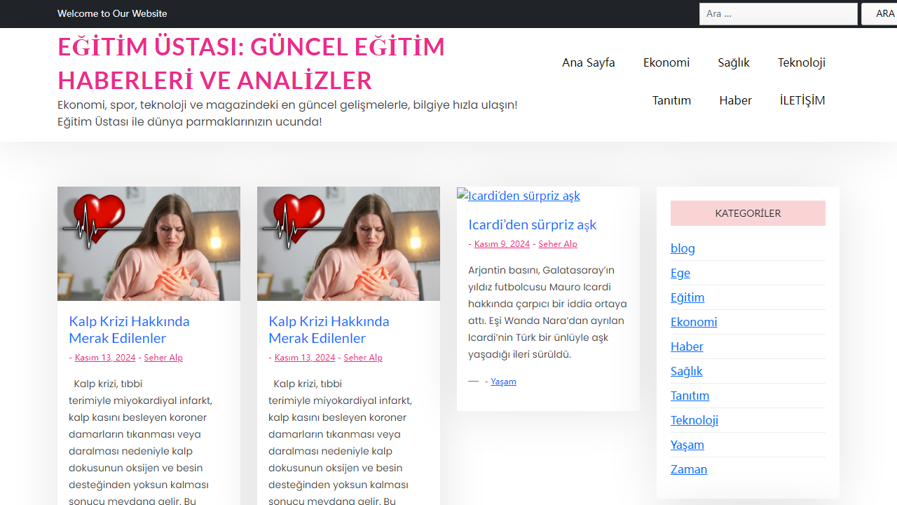 Eğitim Üstası: Güncel Eğitim Haberleri ve Analizler - Ekonomi, spor, teknoloji ve magazindeki en güncel gelişmelerle, bilgiye hızla ulaşın! Eğitim Üstası ile dünya parmaklarınızın ucunda!