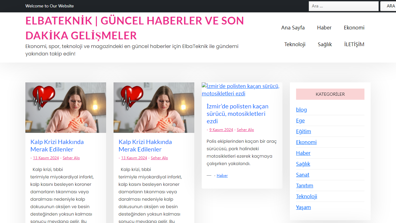 ElbaTeknik | Güncel Haberler ve Son Dakika Gelişmeler - Ekonomi, spor, teknoloji ve magazindeki en güncel haberler için ElbaTeknik ile gündemi yakından takip edin!