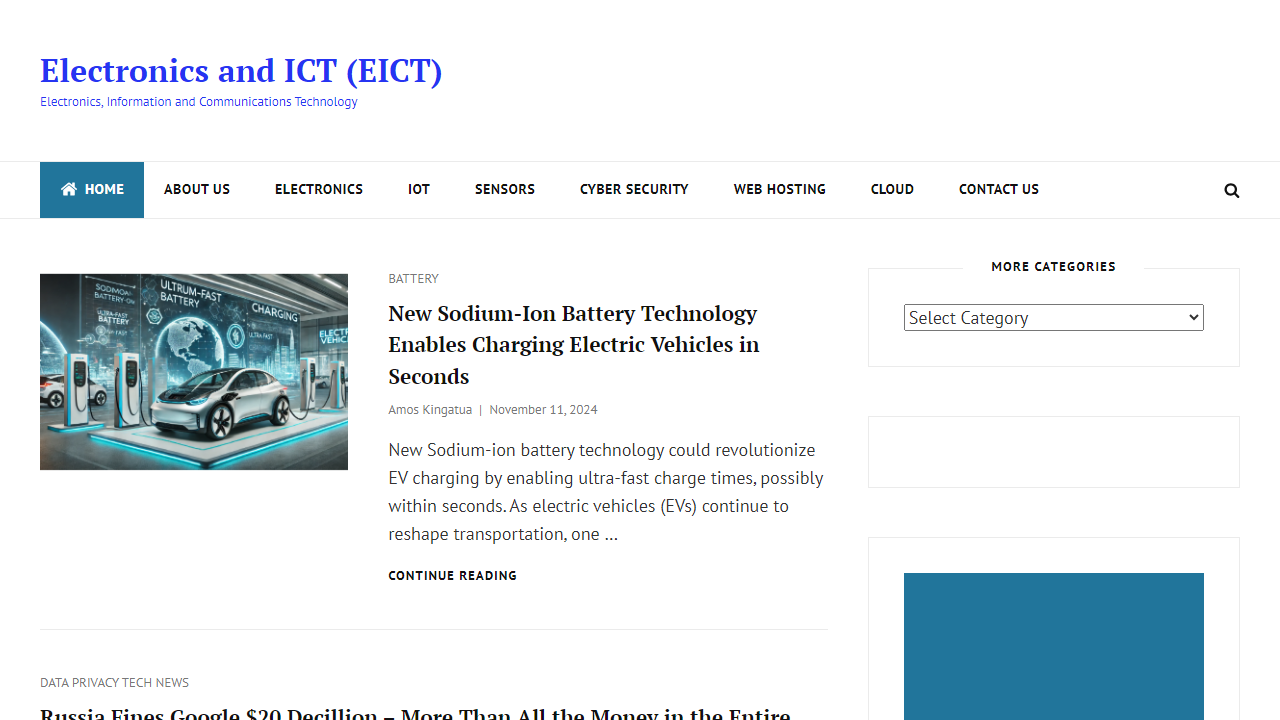 Electronics and ICT (EICT) - Electronics, Information and Communications Technology