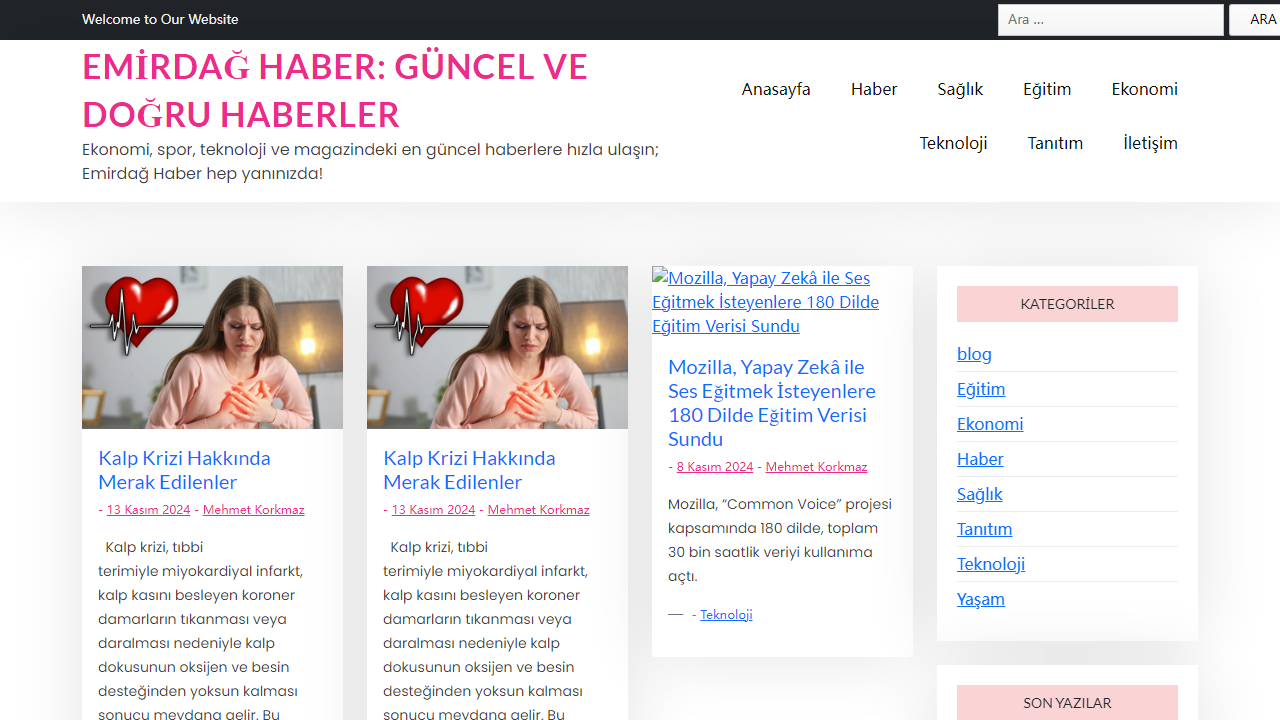 Emirdağ Haber: Güncel ve Doğru Haberler - Ekonomi, spor, teknoloji ve magazindeki en güncel haberlere hızla ulaşın; Emirdağ Haber hep yanınızda!