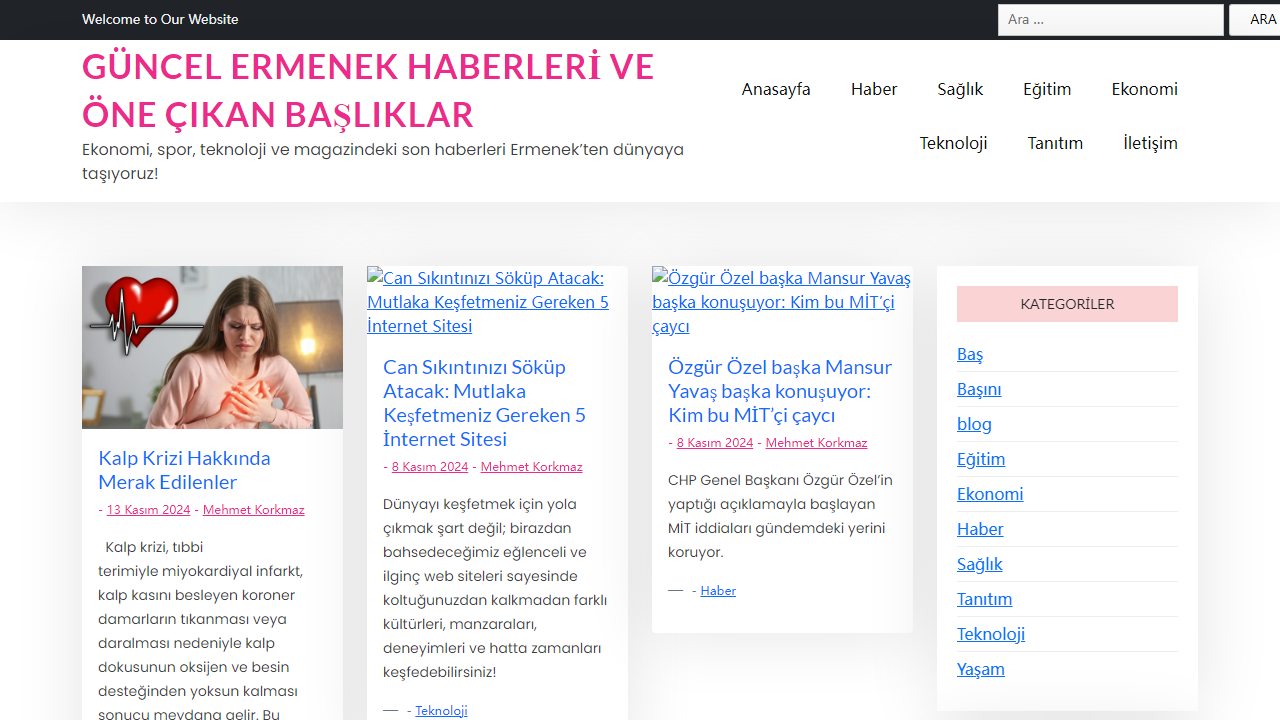 Güncel Ermenek Haberleri ve Öne Çıkan Başlıklar - Ekonomi, spor, teknoloji ve magazindeki son haberleri Ermenek'ten dünyaya taşıyoruz!