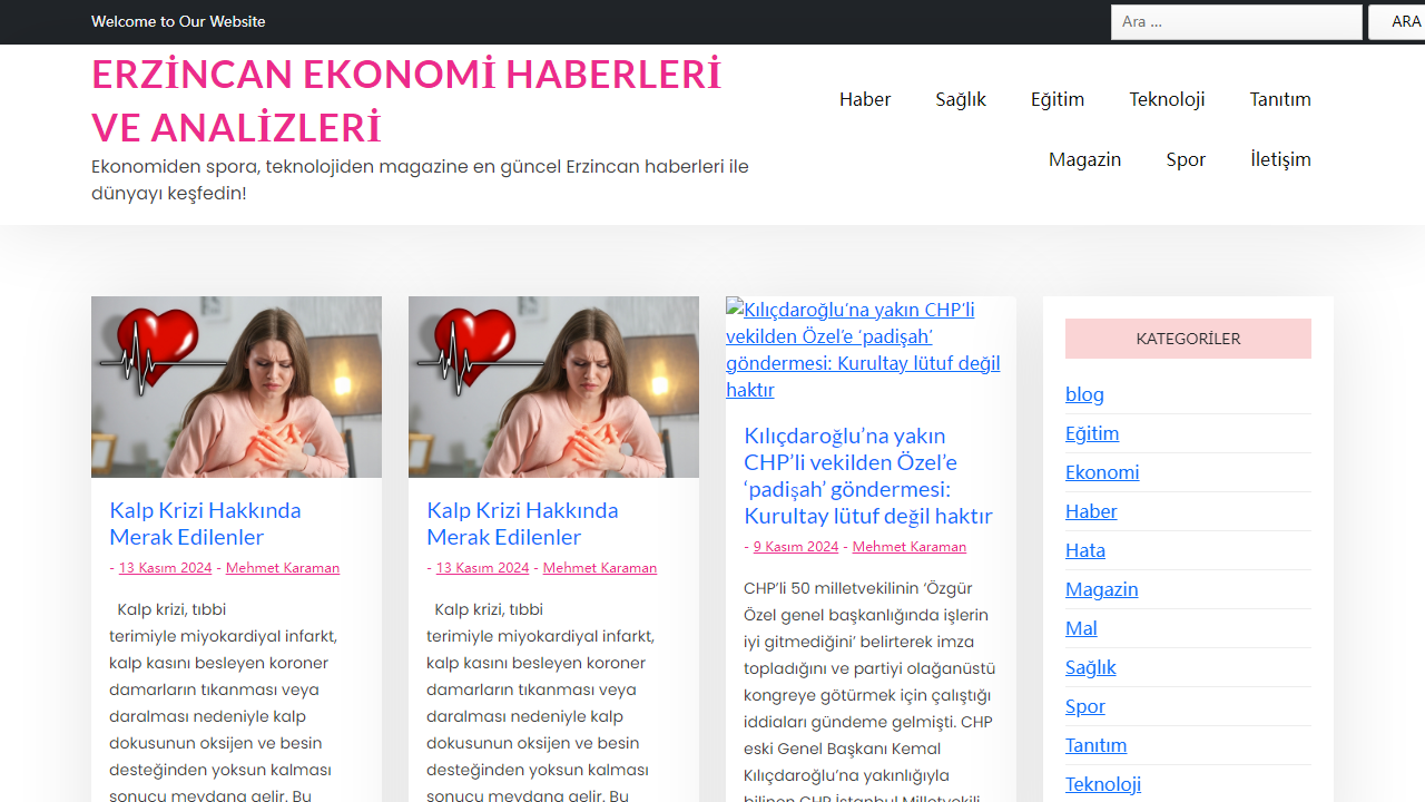 Erzincan Ekonomi Haberleri ve Analizleri - Ekonomiden spora, teknolojiden magazine en güncel Erzincan haberleri ile dünyayı keşfedin!