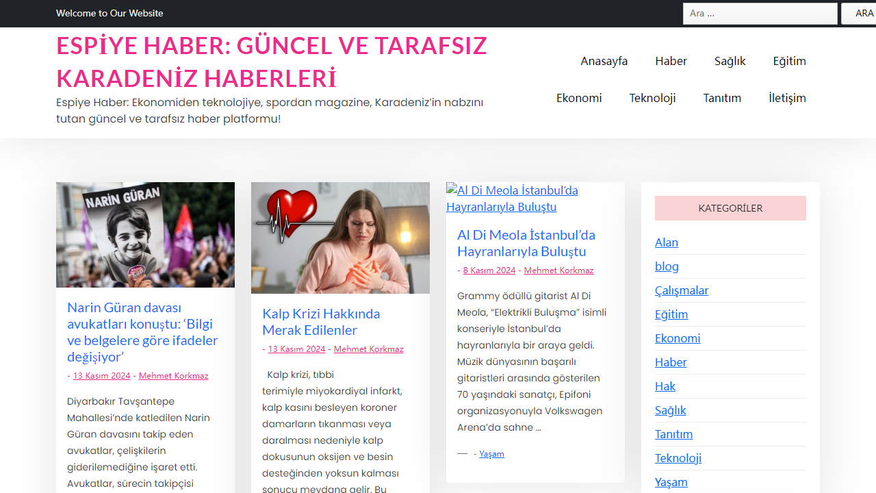 Espiye Haber: Güncel ve Tarafsız Karadeniz Haberleri - Espiye Haber: Ekonomiden teknolojiye, spordan magazine, Karadeniz'in nabzını tutan güncel ve tarafsız haber platformu!