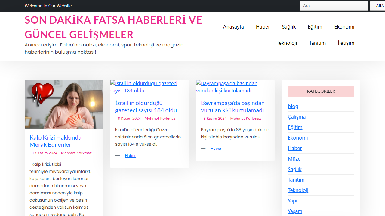 Son Dakika Fatsa Haberleri ve Güncel Gelişmeler - Anında erişim: Fatsa'nın nabzı, ekonomi, spor, teknoloji ve magazin haberlerinin buluşma noktası!