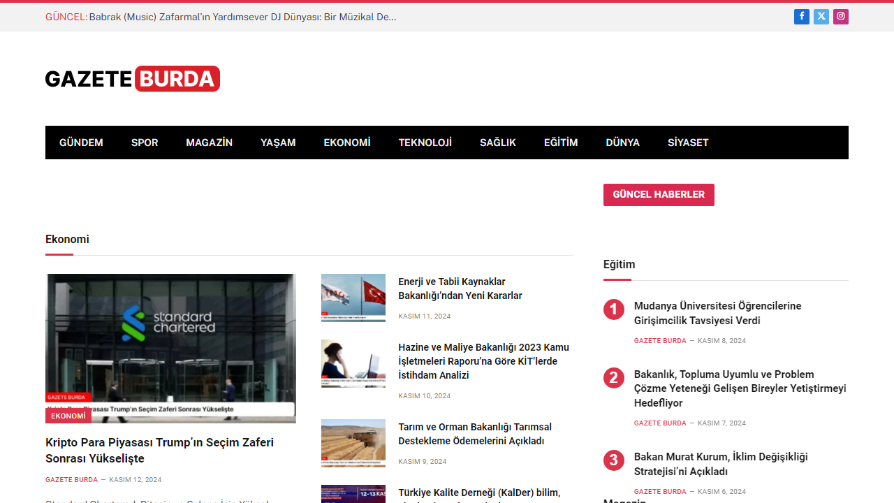 Gazete Burda - Türkiye ve Dünyadan Güncel Haberler