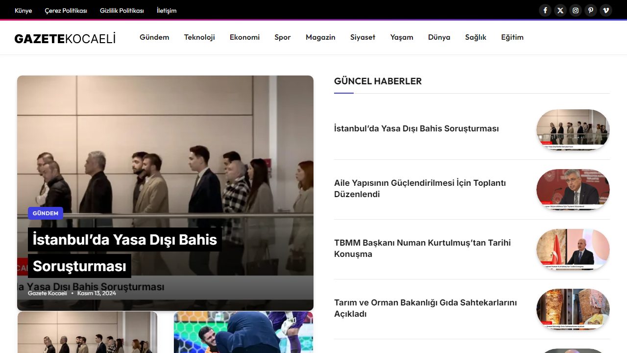 Gazete Kocaeli - Güncel Haber Portalı