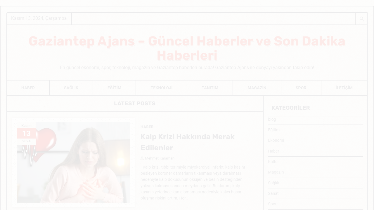 Gaziantep Ajans - Güncel Haberler ve Son Dakika Haberleri - En güncel ekonomi, spor, teknoloji, magazin ve Gaziantep haberleri burada! Gaziantep Ajans ile dünyayı yakından takip edin!