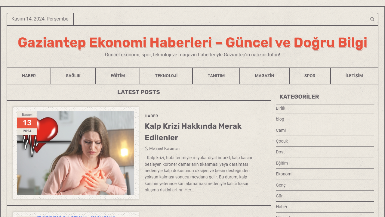 Gaziantep Ekonomi Haberleri - Güncel ve Doğru Bilgi - Güncel ekonomi, spor, teknoloji ve magazin haberleriyle Gaziantep'in nabzını tutun!