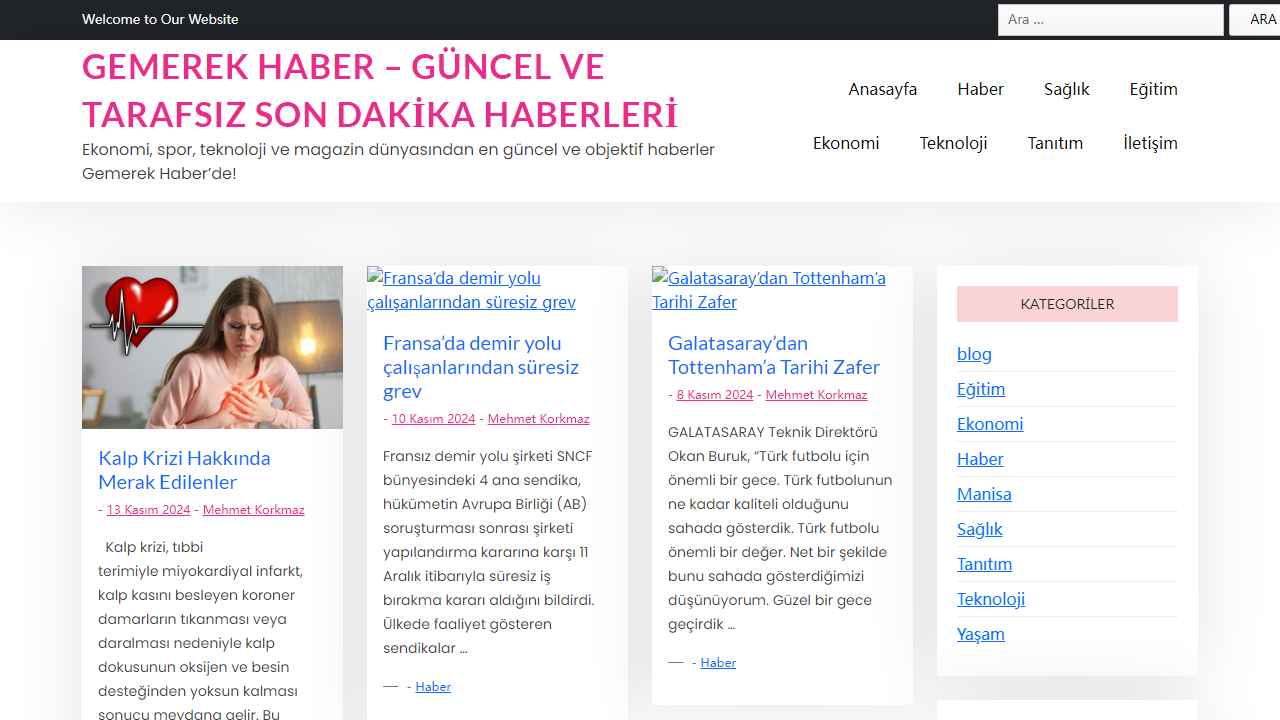 Gemerek Haber - Güncel ve Tarafsız Son Dakika Haberleri - Ekonomi, spor, teknoloji ve magazin dünyasından en güncel ve objektif haberler Gemerek Haber'de!
