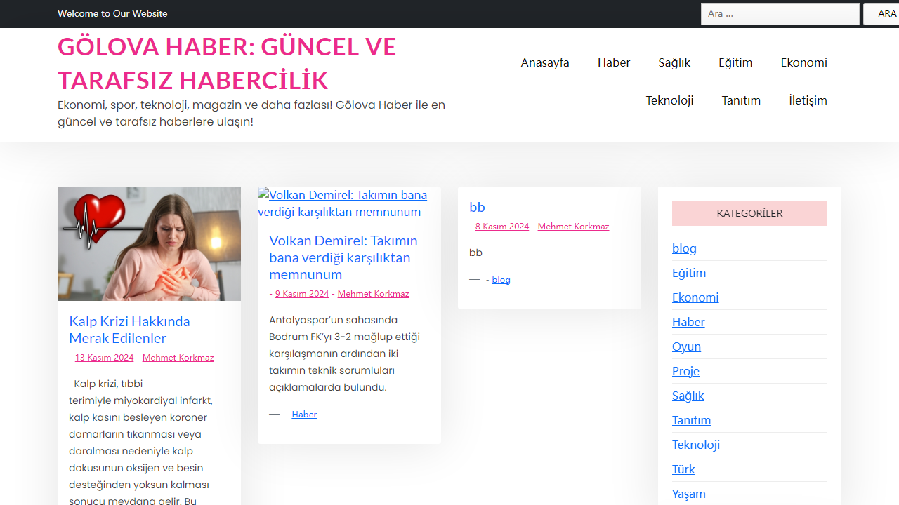 Gölova Haber: Güncel ve Tarafsız Habercilik - Ekonomi, spor, teknoloji, magazin ve daha fazlası! Gölova Haber ile en güncel ve tarafsız haberlere ulaşın!