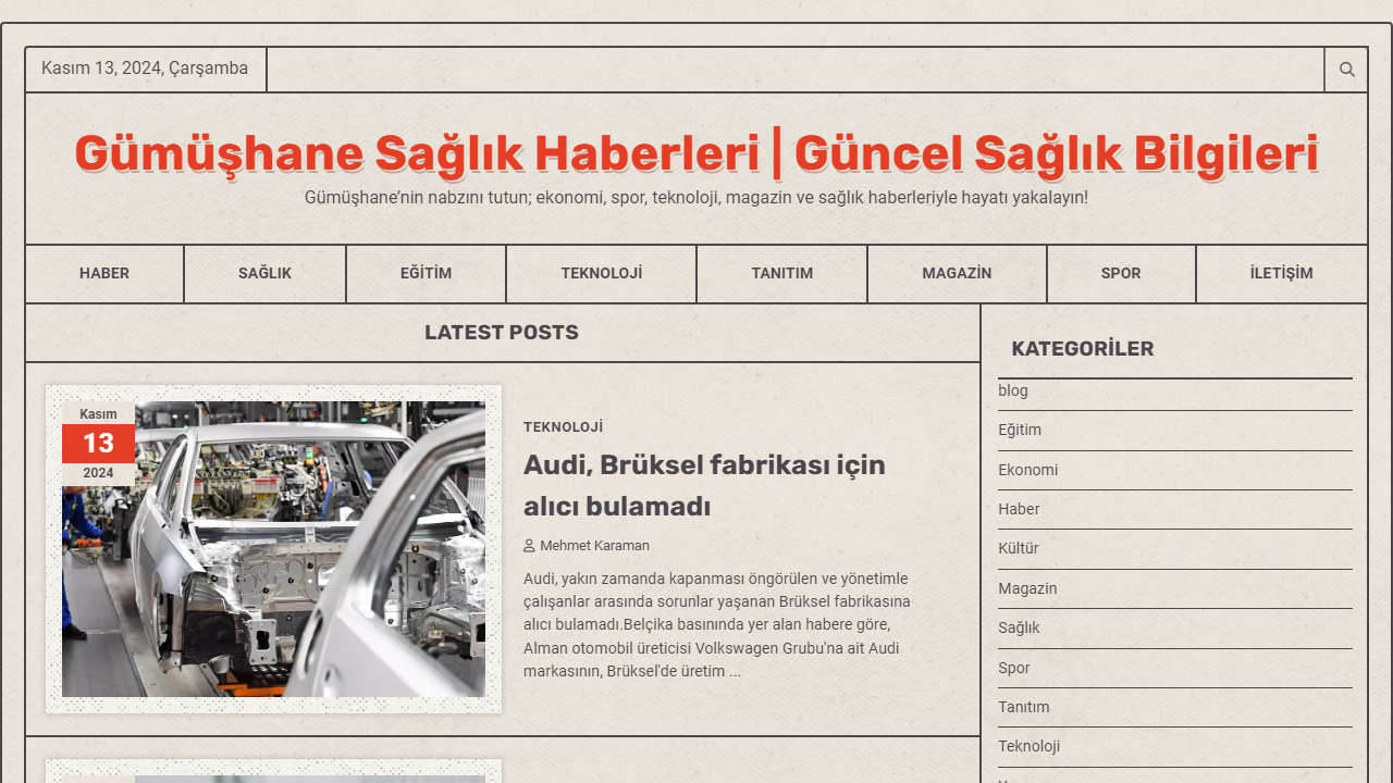 Gümüşhane Sağlık Haberleri | Güncel Sağlık Bilgileri - Gümüşhane'nin nabzını tutun; ekonomi, spor, teknoloji, magazin ve sağlık haberleriyle hayatı yakalayın!
